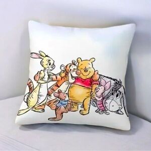 New! Disney Winnie the Pooh & Friends Throw Pillow Cover – 18x18 inches
